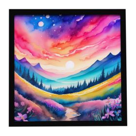 Phlox in Color Framed Metal Print Bathroom, Kitchen, Office, Home Decor Wall Art Ready to Hang, Square, 8X8